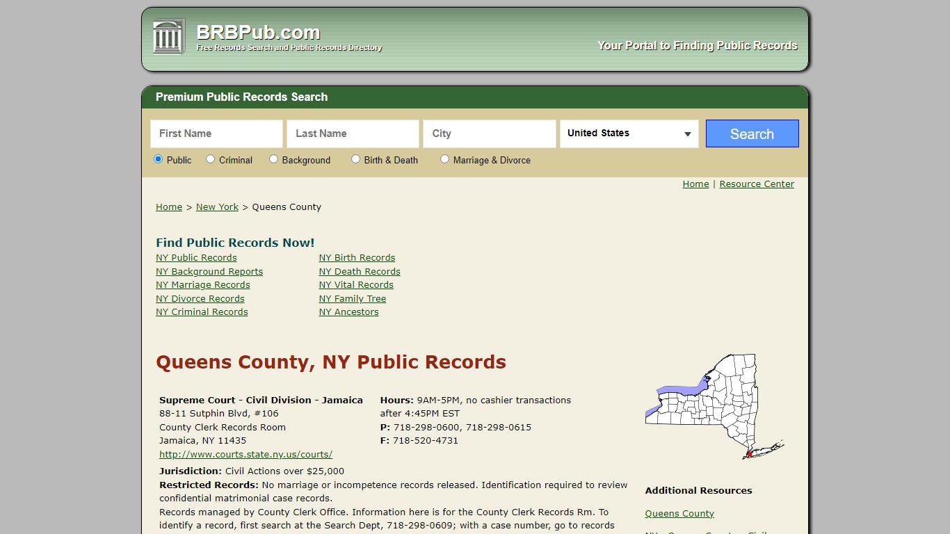 Queens County Public Records | Search New York Government Databases