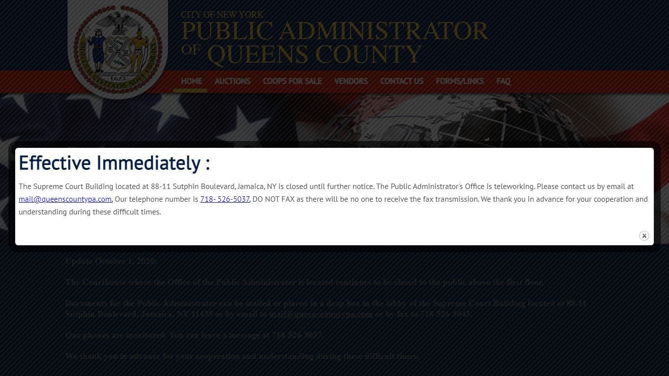 Homepage - Queens County Public Administrator